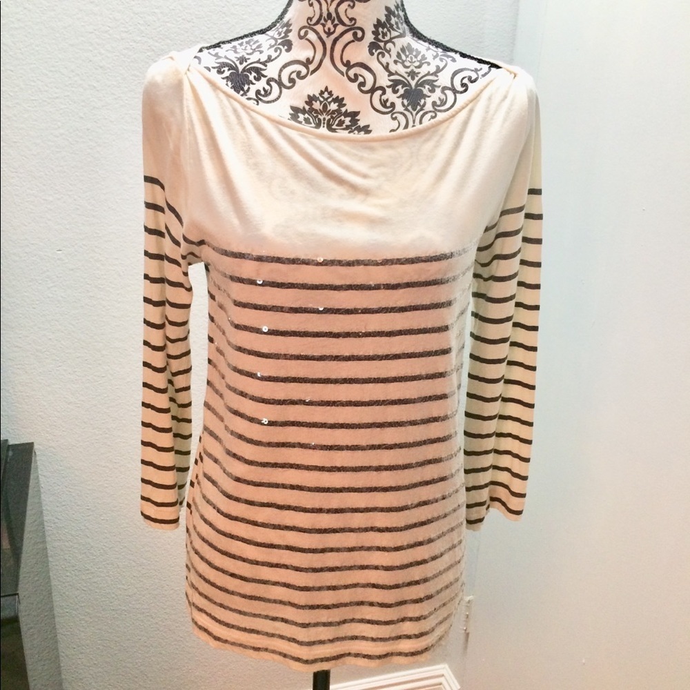 J.Crew Boat Neck Striped Top